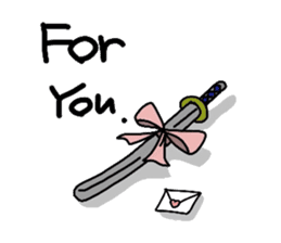 Japanese SAMURAI sticker in English sticker #1635925