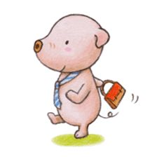 wage slave pig sticker #1636052