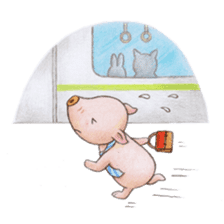 wage slave pig sticker #1636053