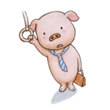 wage slave pig sticker #1636054