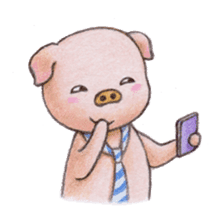 wage slave pig sticker #1636072