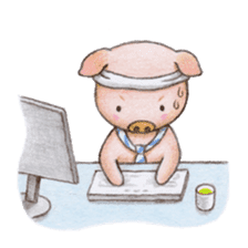 wage slave pig sticker #1636086