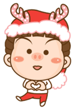 Dreadlock Pigirl Christmas sticker #1637331