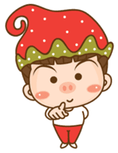 Dreadlock Pigirl Christmas sticker #1637333