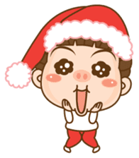 Dreadlock Pigirl Christmas sticker #1637335