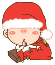Dreadlock Pigirl Christmas sticker #1637340