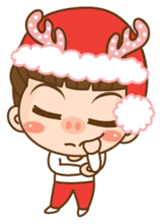 Dreadlock Pigirl Christmas sticker #1637344