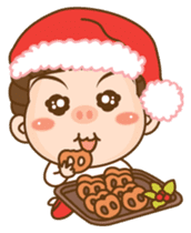 Dreadlock Pigirl Christmas sticker #1637345