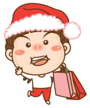 Dreadlock Pigirl Christmas sticker #1637346