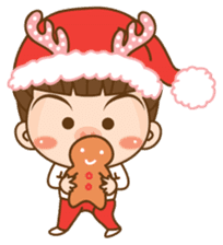 Dreadlock Pigirl Christmas sticker #1637350