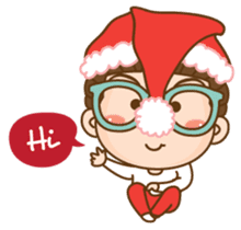 Dreadlock Pigirl Christmas sticker #1637351