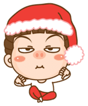 Dreadlock Pigirl Christmas sticker #1637352