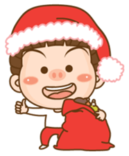 Dreadlock Pigirl Christmas sticker #1637354
