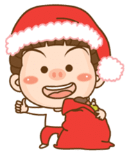 Dreadlock Pigirl Christmas sticker #1637354