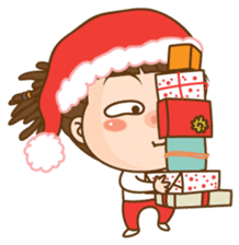 Dreadlock Pigirl Christmas sticker #1637355