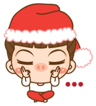 Dreadlock Pigirl Christmas sticker #1637357