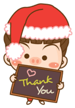 Dreadlock Pigirl Christmas sticker #1637359