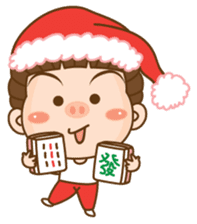 Dreadlock Pigirl Christmas sticker #1637360
