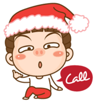 Dreadlock Pigirl Christmas sticker #1637361