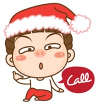 Dreadlock Pigirl Christmas sticker #1637361