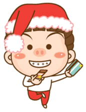 Dreadlock Pigirl Christmas sticker #1637363