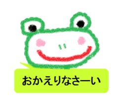 Cute animal Sticker drawn with crayons sticker #1637680