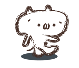 The emoticon cat feels lonely sticker #1638537