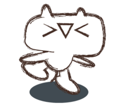 The emoticon cat feels lonely sticker #1638538