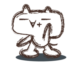 The emoticon cat feels lonely sticker #1638540