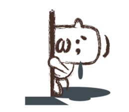 The emoticon cat feels lonely sticker #1638541