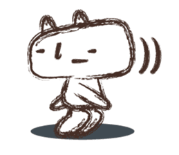 The emoticon cat feels lonely sticker #1638542