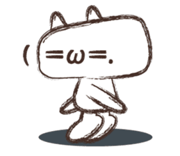 The emoticon cat feels lonely sticker #1638545