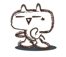 The emoticon cat feels lonely sticker #1638548