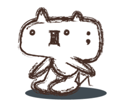 The emoticon cat feels lonely sticker #1638549