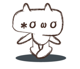 The emoticon cat feels lonely sticker #1638552