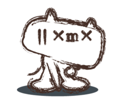 The emoticon cat feels lonely sticker #1638553