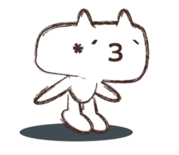 The emoticon cat feels lonely sticker #1638554