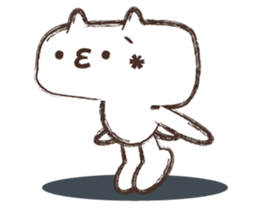 The emoticon cat feels lonely sticker #1638555