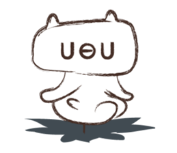 The emoticon cat feels lonely sticker #1638556