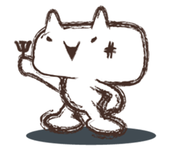 The emoticon cat feels lonely sticker #1638559