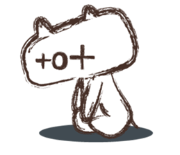 The emoticon cat feels lonely sticker #1638563