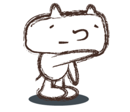 The emoticon cat feels lonely sticker #1638564