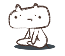The emoticon cat feels lonely sticker #1638565