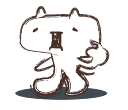 The emoticon cat feels lonely sticker #1638567