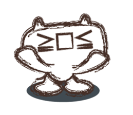 The emoticon cat feels lonely sticker #1638568