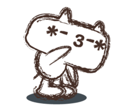 The emoticon cat feels lonely sticker #1638569