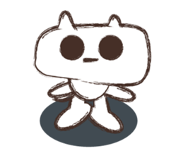 The emoticon cat feels lonely sticker #1638573