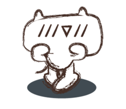 The emoticon cat feels lonely sticker #1638574