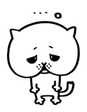 Sticker of cat shy sticker #1640249