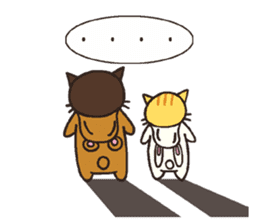 The costumed cats. sticker #1641080